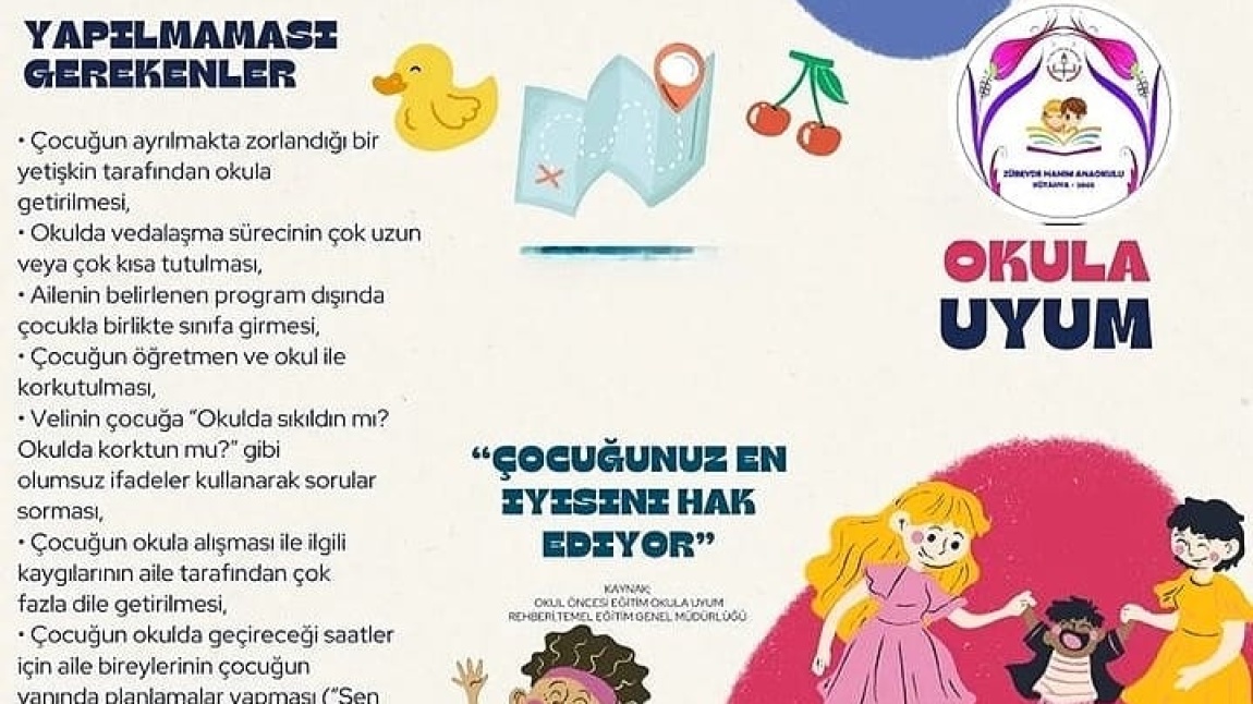 OKULA UYUM ve YAPILMAMASI GEREKENLER 